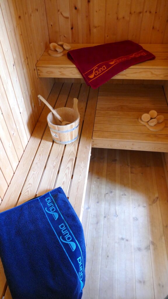 Ferienhaus WackerMagic Sauna von innen